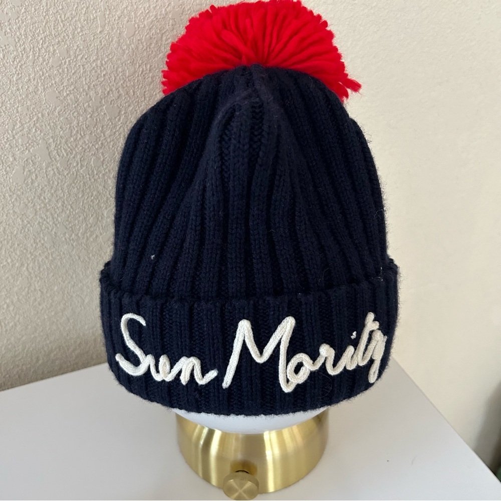 Unisex Wool and Cashmere Blend Pom Pom Hat